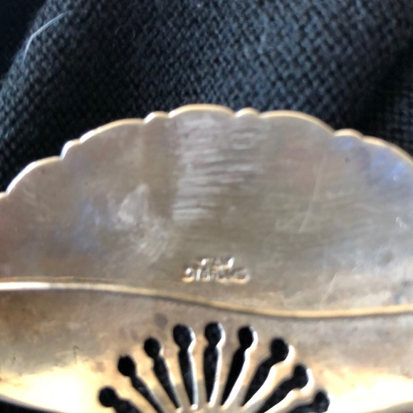 Vintage SIAM Sterling Fan Brooch - Picture 5 of 5